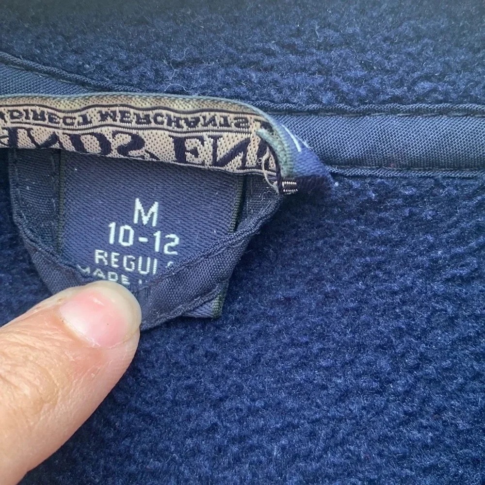 Lands End Medium blue fleece vest, pit to pit 22", length 25" - Picture 4 of 4